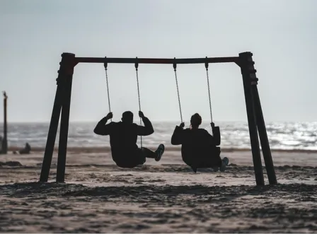 Couples enjoying the scenic views from Echo Point Lookout on an Australia honeymoon trip from Chennai