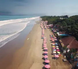 Beach club relaxation experience for honeymoon couples in Seminyak Bali