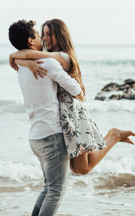 Romantic beach honeymoon getaway for newly married couples