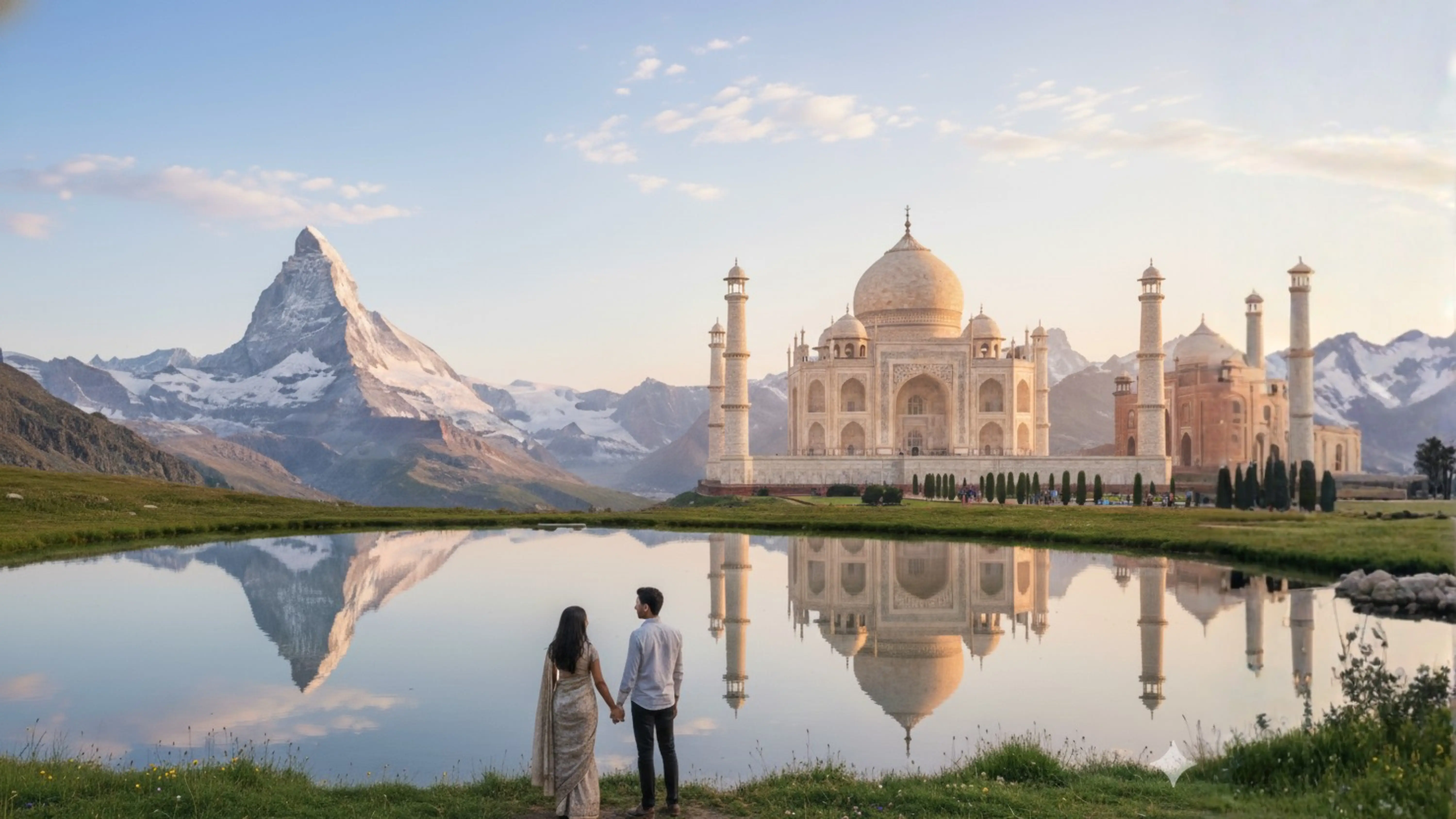 Romantic honeymoon journey celebrating love and new beginnings